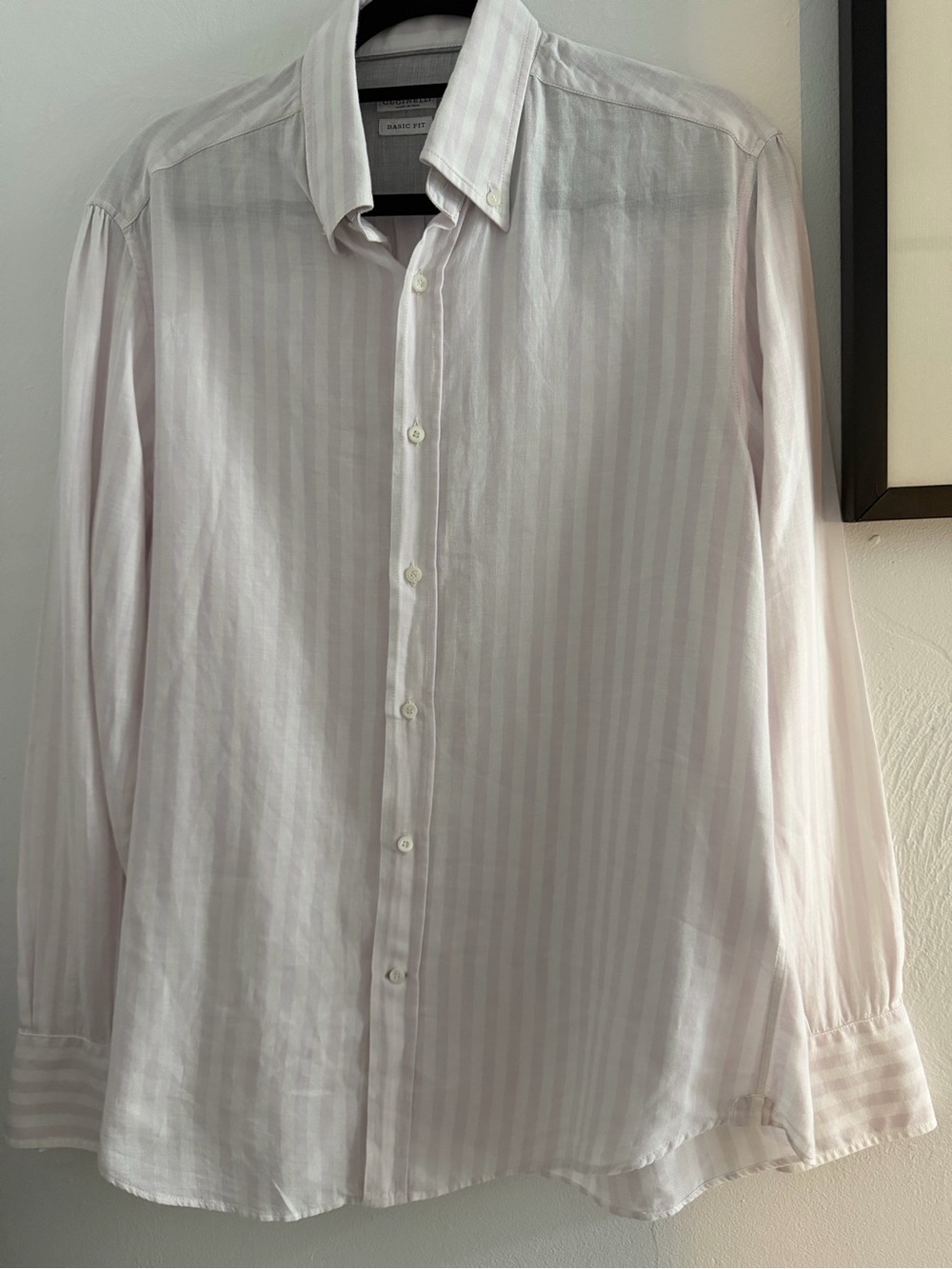 Brunello Cucinelli Men's Striped Cotton Shirt M